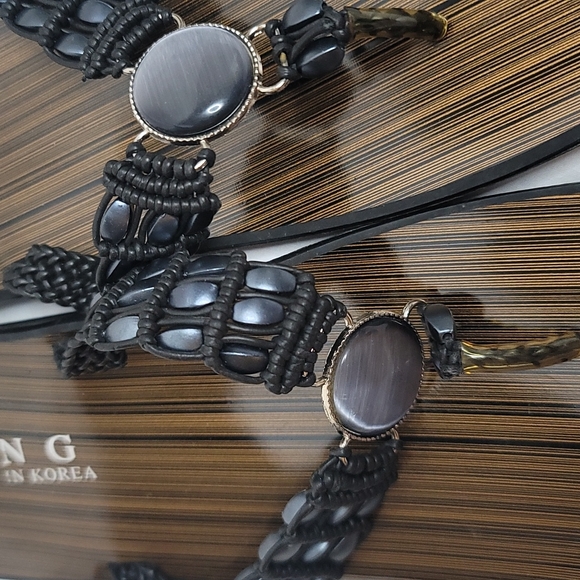 ANG made in Korea beaded flat sandals, NWOB sz 40 EU, size 7 US - Picture 5 of 5